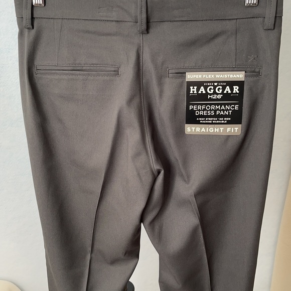 Gray Haggar Straight Fit Dress Pants - Picture 11 of 12